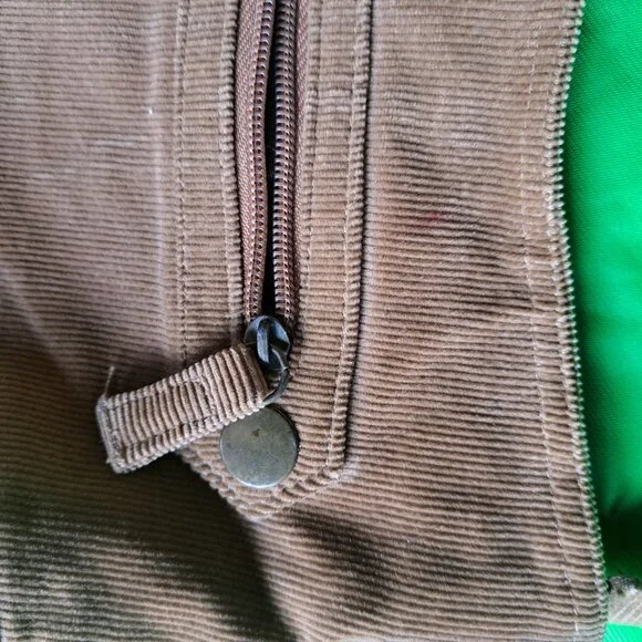 Corduroy purse with flower embroidery - Picture 5 of 6